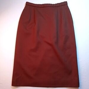 Pendleton Womens 100% Wool Pencil Mini Skirt Size 8 Brown Color Workwear Dinner